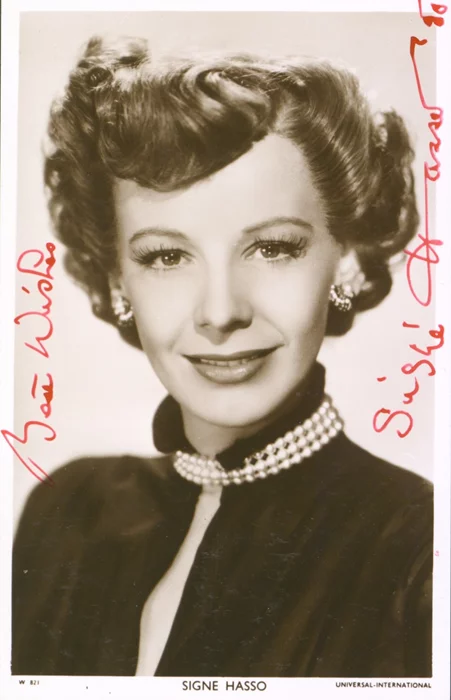 Signe Hasso autograph