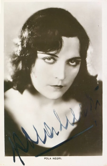 Pola Negri autograph