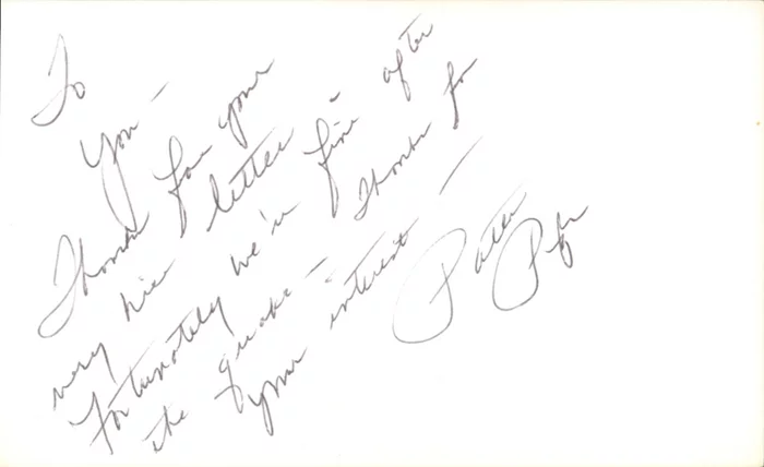 Patti Page autograph