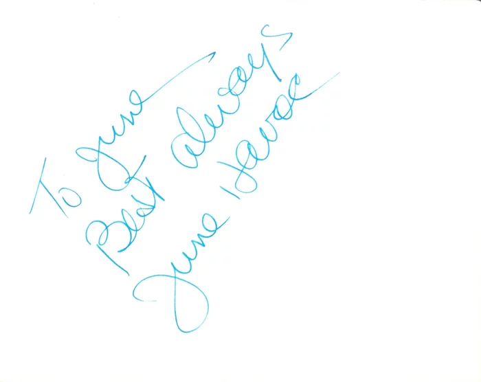 June Havoc autograph