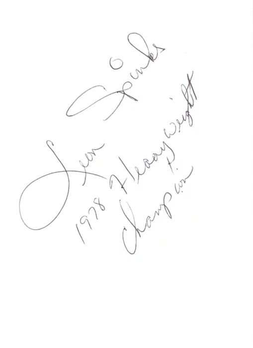 Leon Spinks autograph