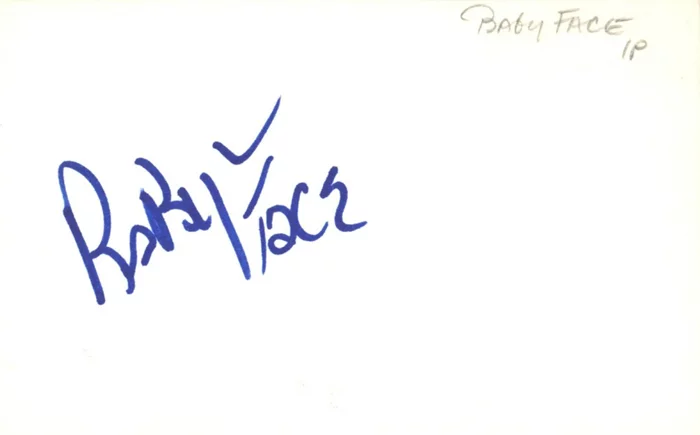 Baby Face autograph