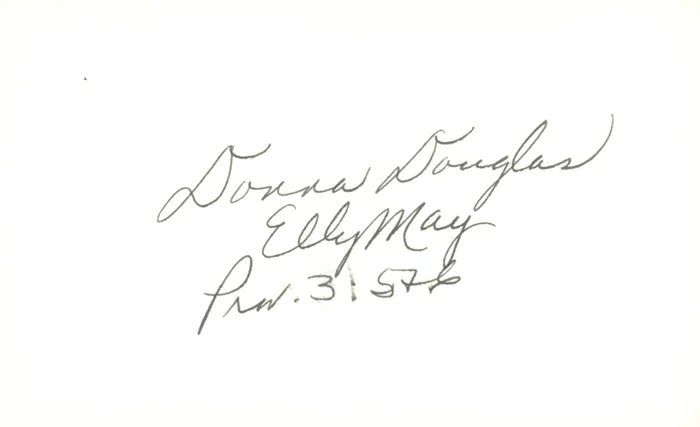 Donna Douglas autograph