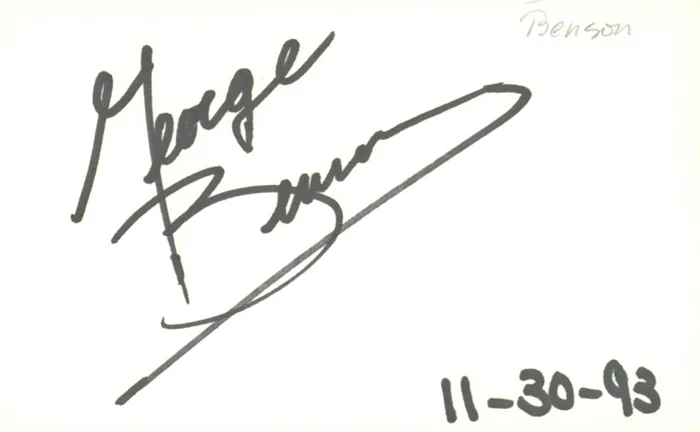 George Benson autograph