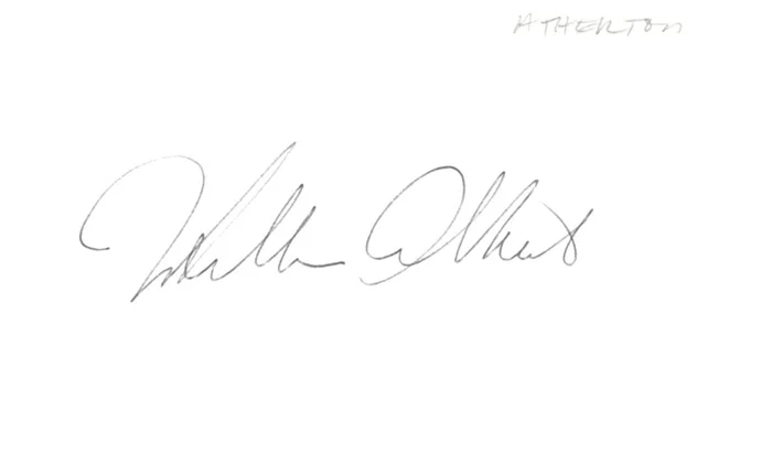 William Atherton autograph