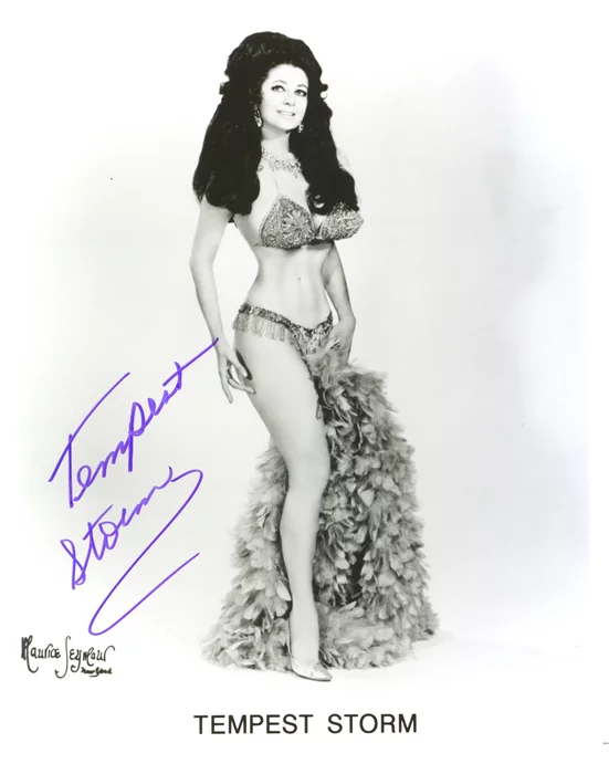 Tempest Storm autograph