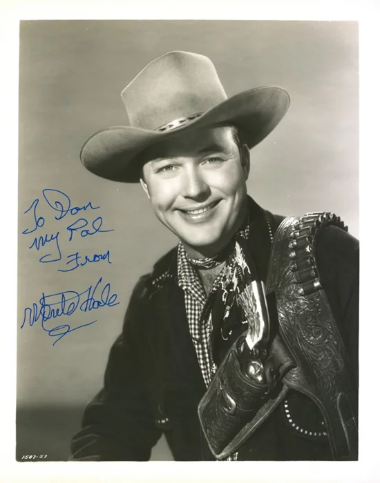 Monte Hale autograph