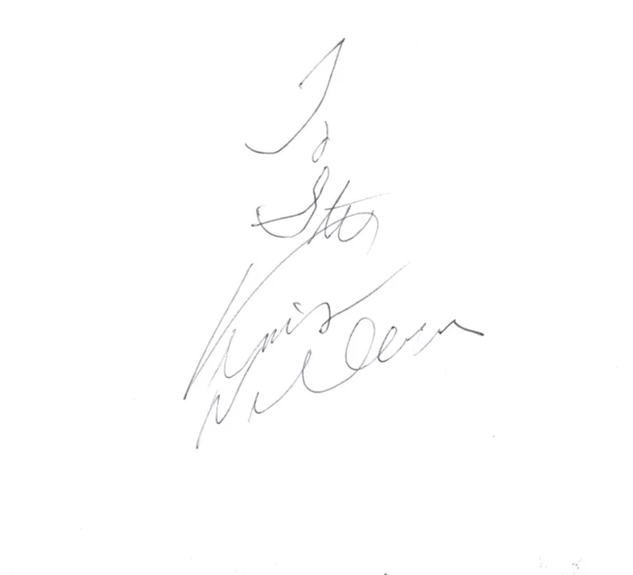 Venus Williams autograph