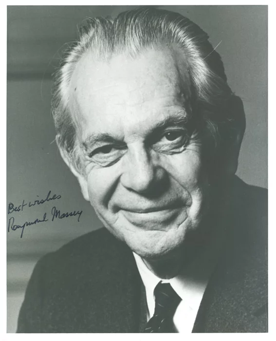 Raymond Massey autograph