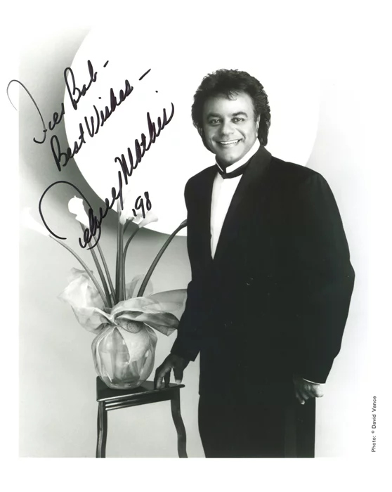 Johnny Mathis autograph