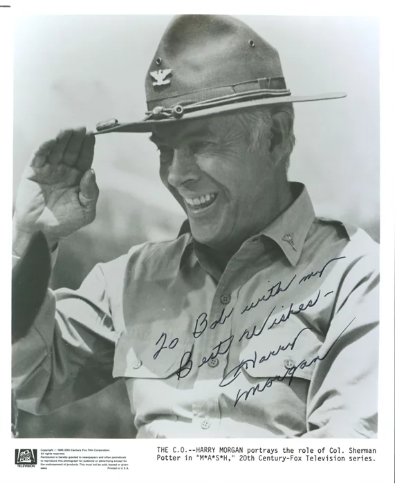 Harry Morgan autograph