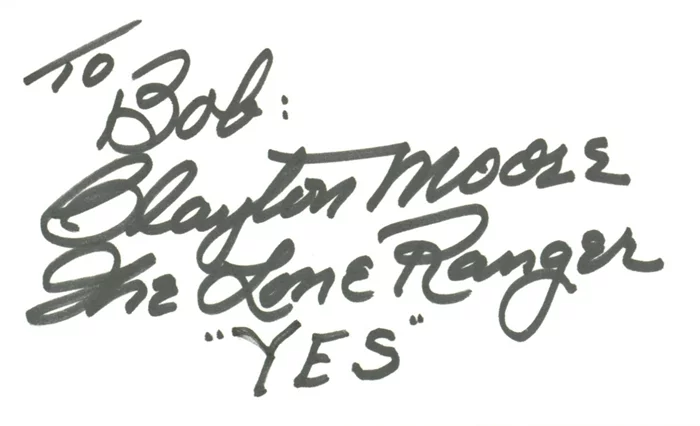 Clayton Moore autograph