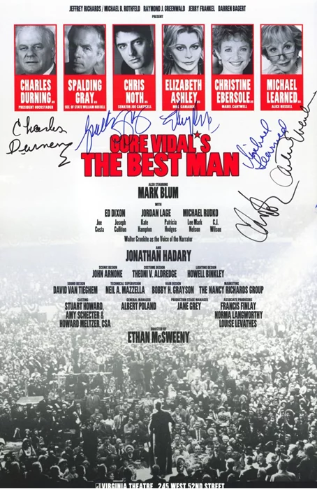 Gore Vidal's The Best Man autograph