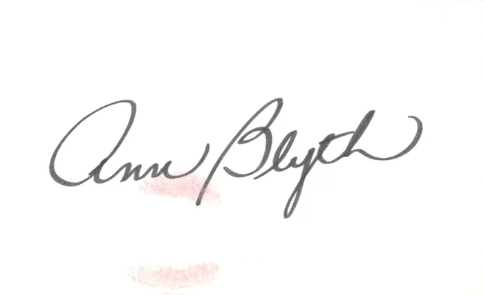 Ann Blyth autograph