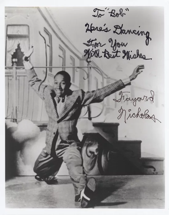 Fayard Nicholas autograph