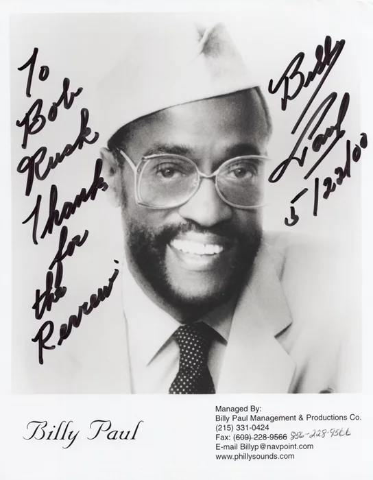 Billy Paul autograph
