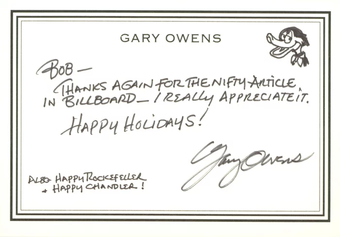 Gary Owens autograph