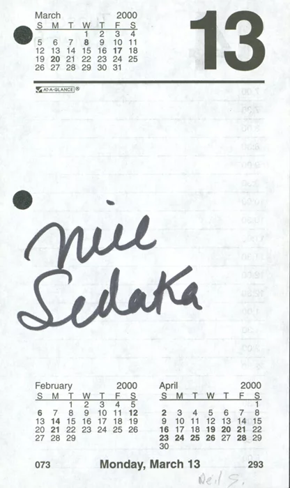 Neil Sedaka autograph