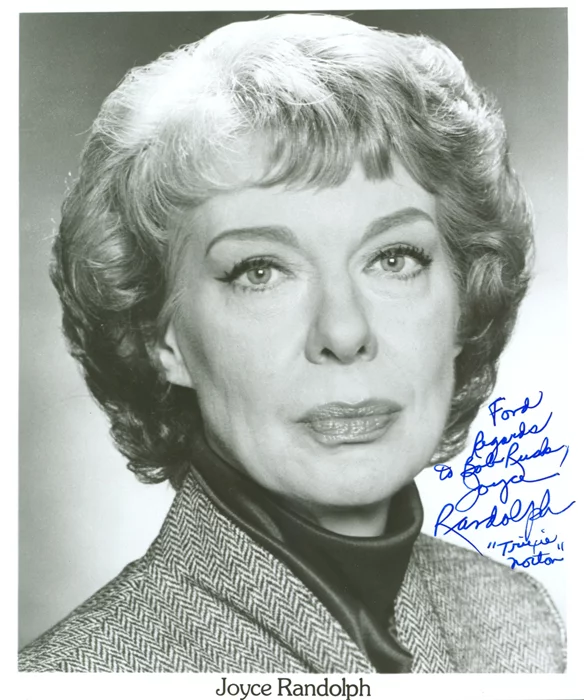 Joyce Randolph autograph