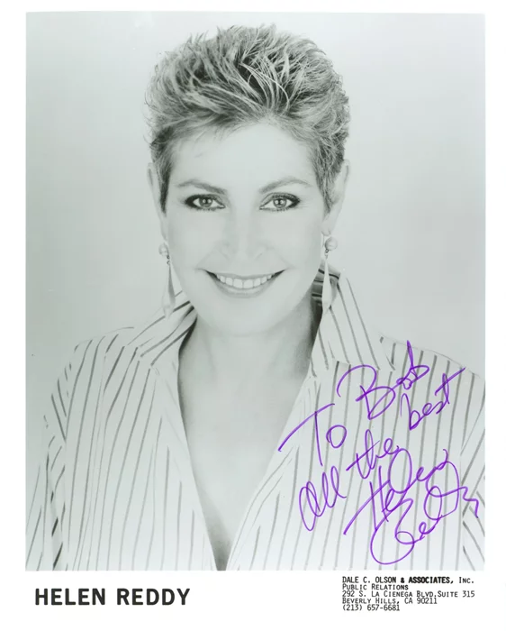 Helen Reddy autograph