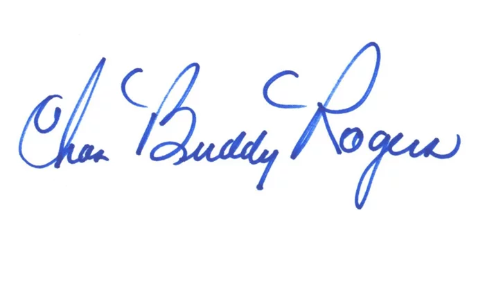 Charles 'Buddy' Rogers autograph