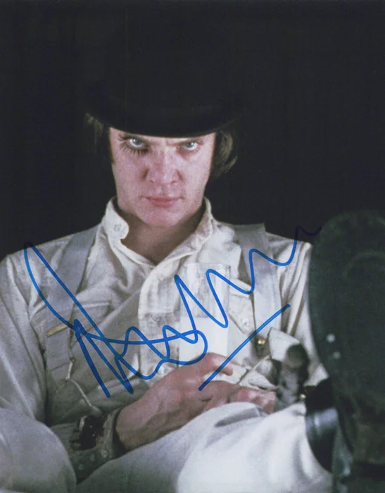 Malcolm McDowell autograph