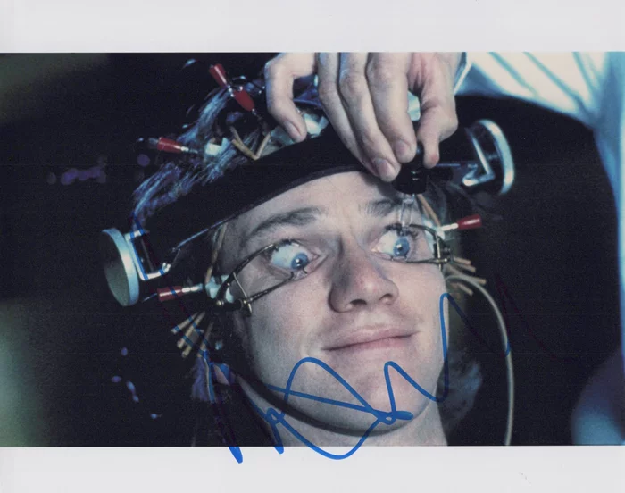 Malcolm McDowell autograph