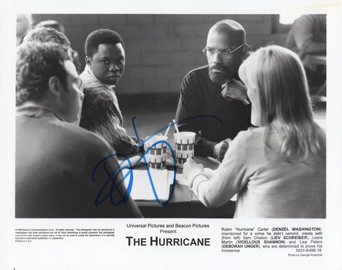 Denzel Washington autograph