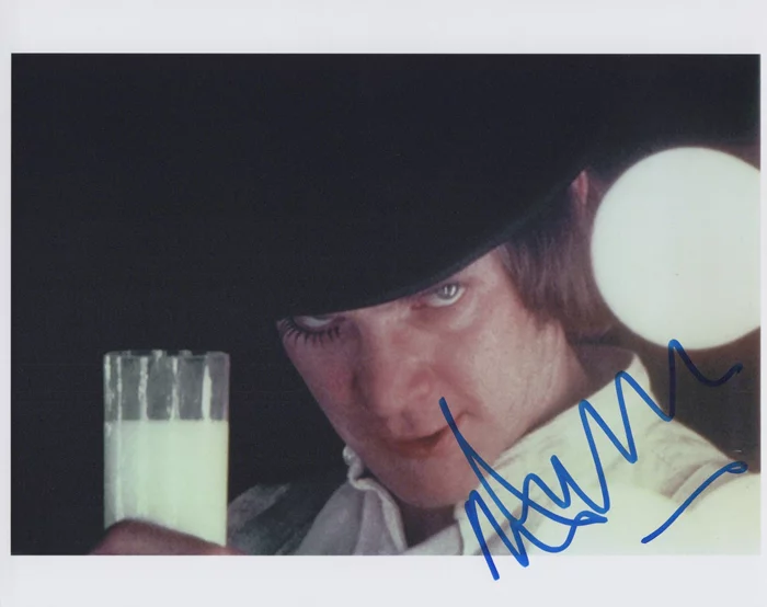 Malcolm McDowell autograph