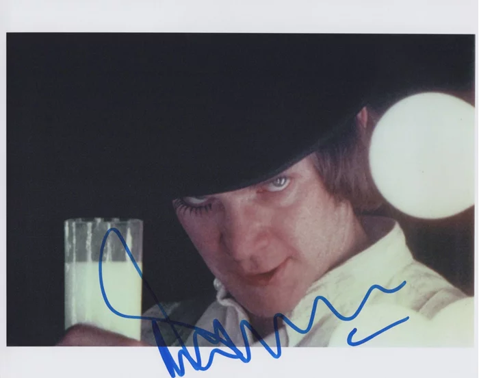 Malcolm McDowell autograph