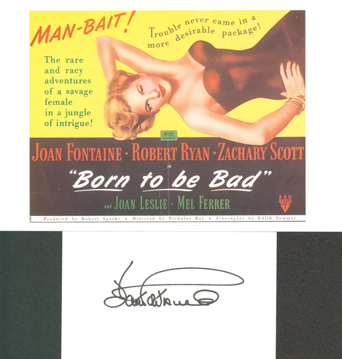Joan Fontaine autograph