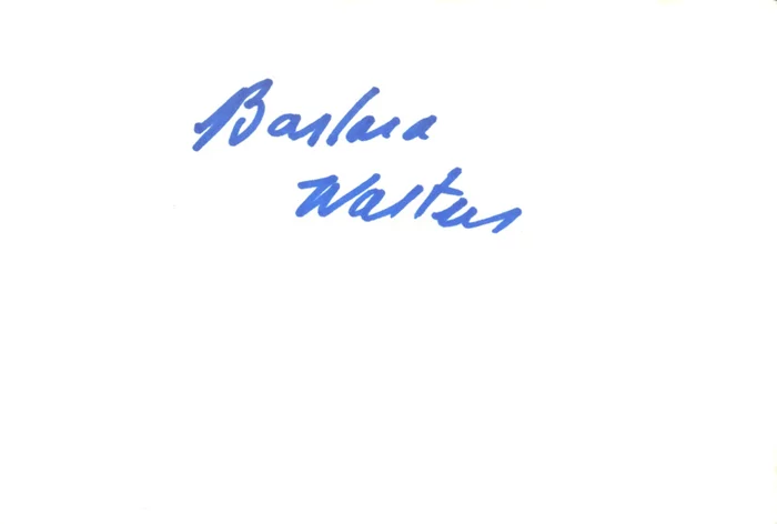 Barbara Walters autograph