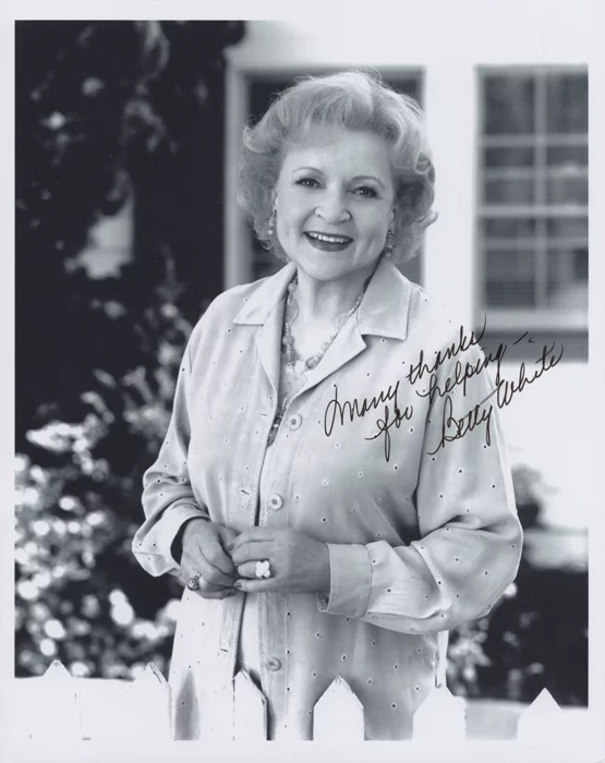 Betty White autograph