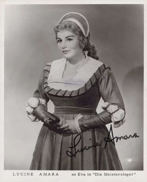 Lucine Amara autograph
