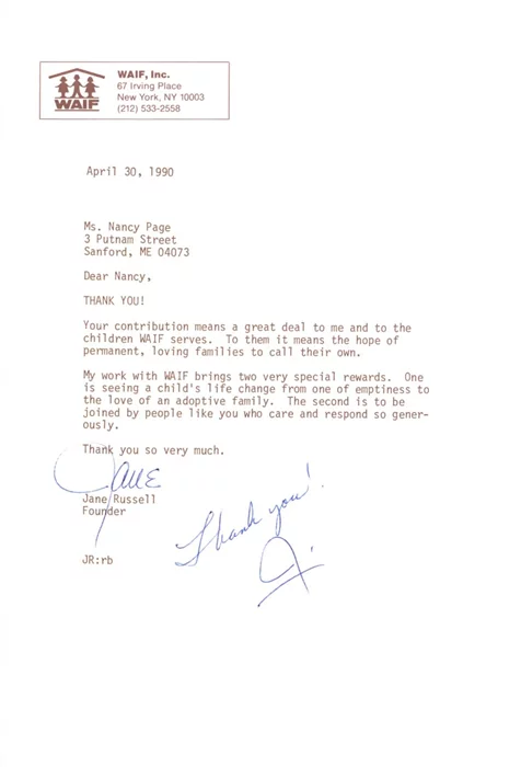 Jane Russell autograph