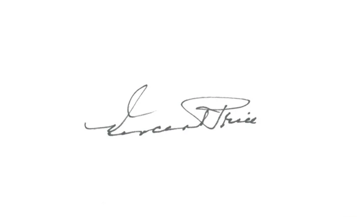 Vincent Price autograph