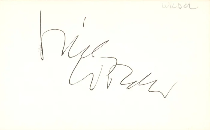 Billy Wilder autograph