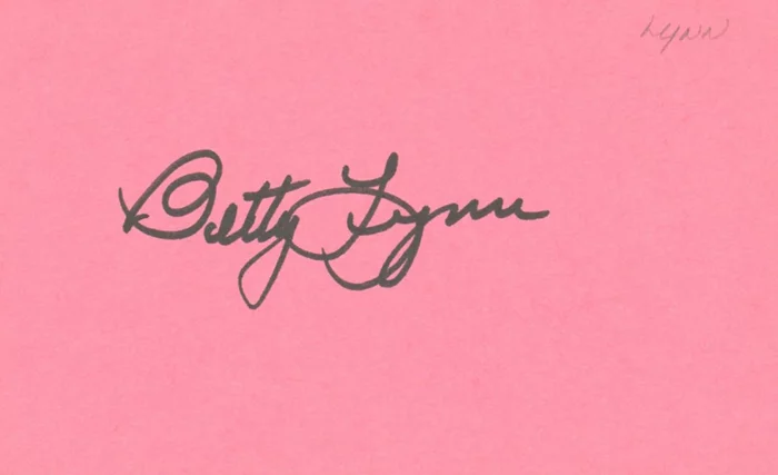 Betty Lynn autograph