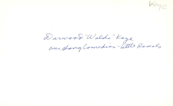 Darwood Kaye autograph