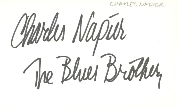 Charles Napier autograph