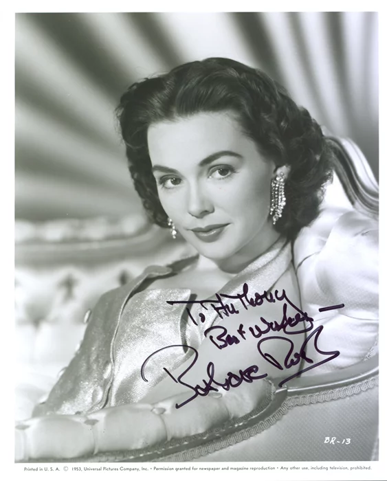 Barbara Rush autograph