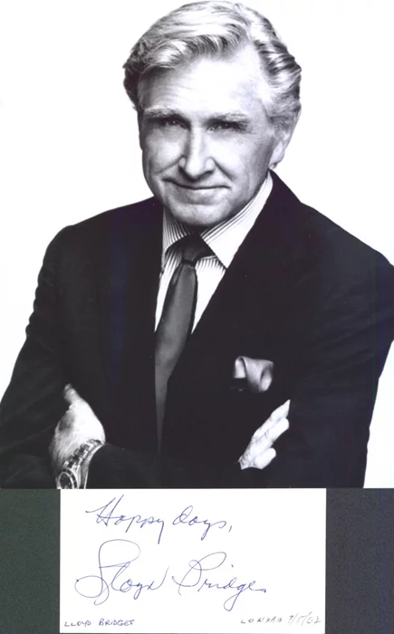 Lloyd Bridges autograph