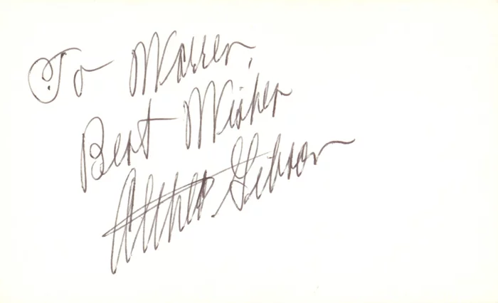 Althea Gibson autograph