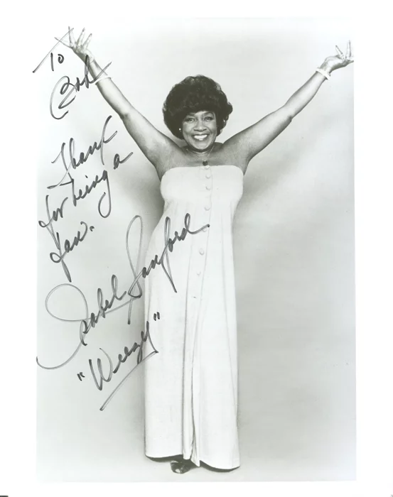 Isabel Sanford autograph