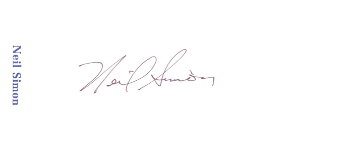 Neil Simon autograph
