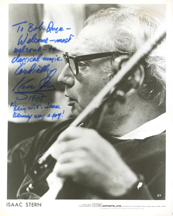 Isaac Stern autograph