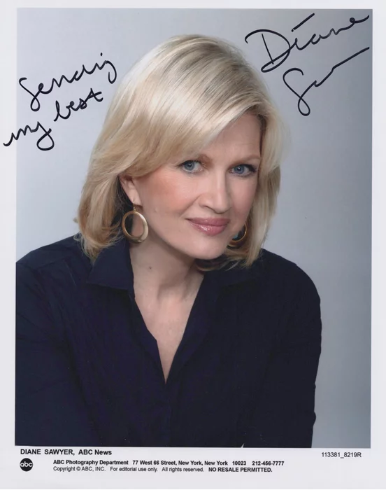 Diane Sawyer autograph